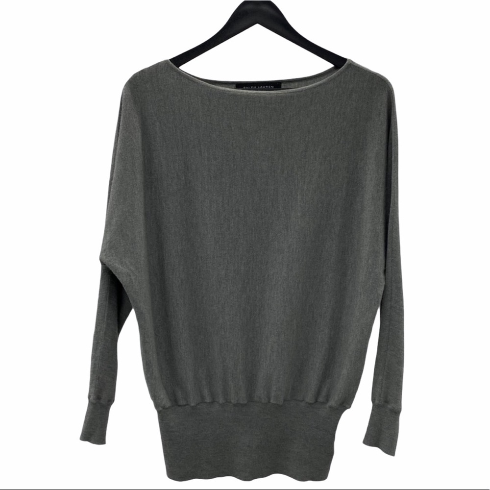 RALPH LAUREN Black Label Gray Cashmere Sweater